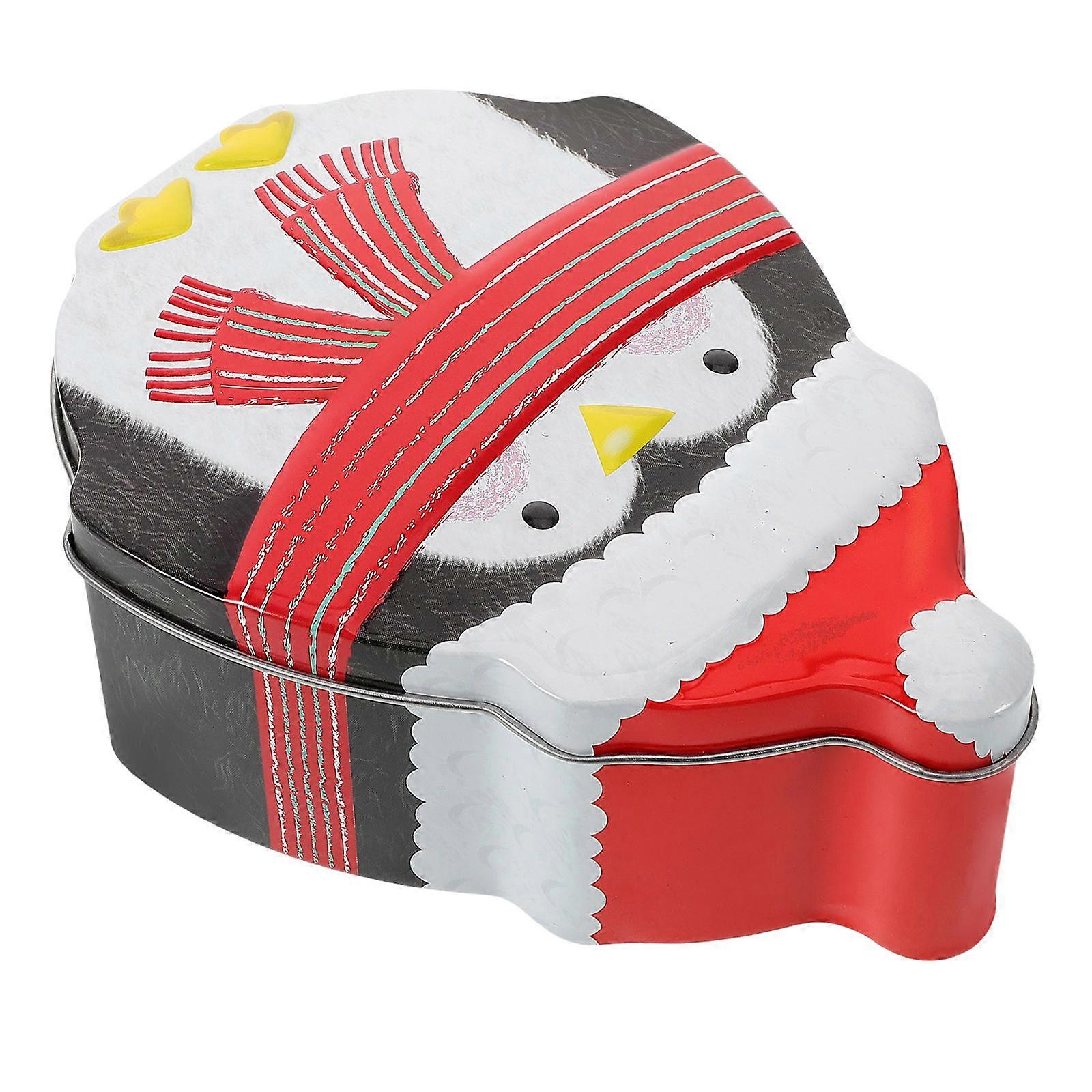 Holiday Tins Rectangular Cookie Storage Box Metal Multi Color Dustproof Function 1Set