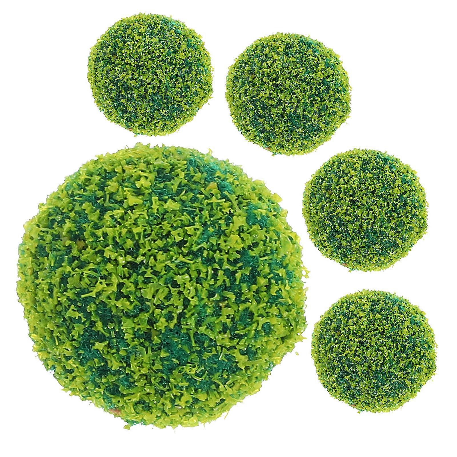 Sand Table Models Simulated Grass Balls for DIY Craft 5Pcs Decoration