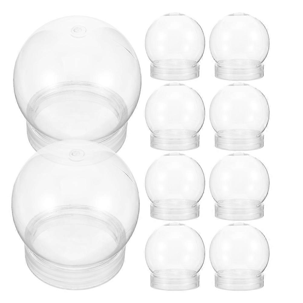 DIY Snow Globe Plastic Container with Screw Cap for Craft Use 20Pcs