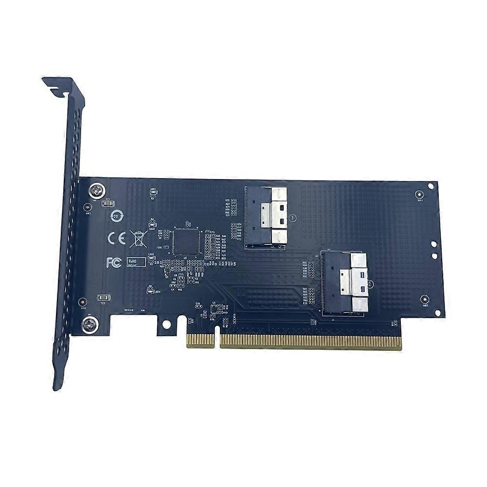 2Port PCIE 4.0 16X to SlimSAS SFF-8654 Adapter Card Graphics Card External Expansion Card SFF-8654-8i SFF8654 Riser Card