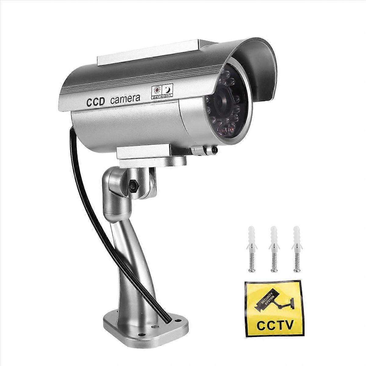 Simulering Solcellekamera med LED Lys Sølv