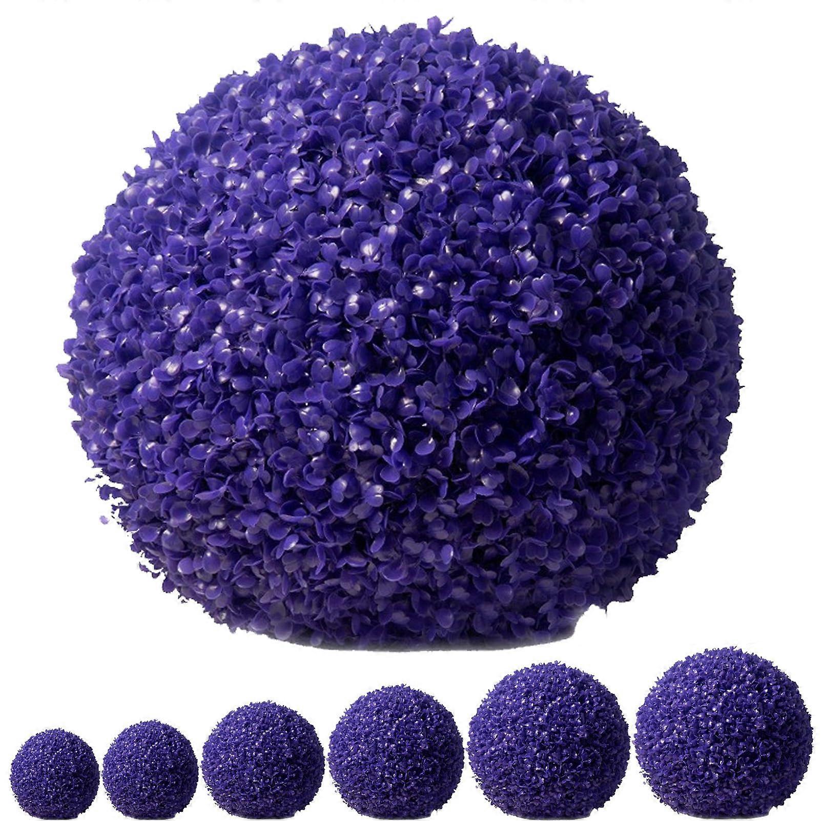 14in Artificial Boxwood Topiary Ball with Realistic FourLayer Leaves, UVProtected for Home and Garden Decor