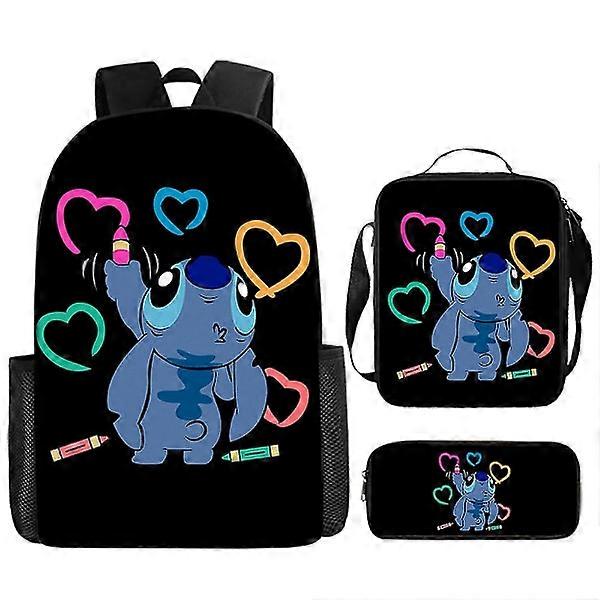 Stitch Backpack Set School Bag Y Style 20