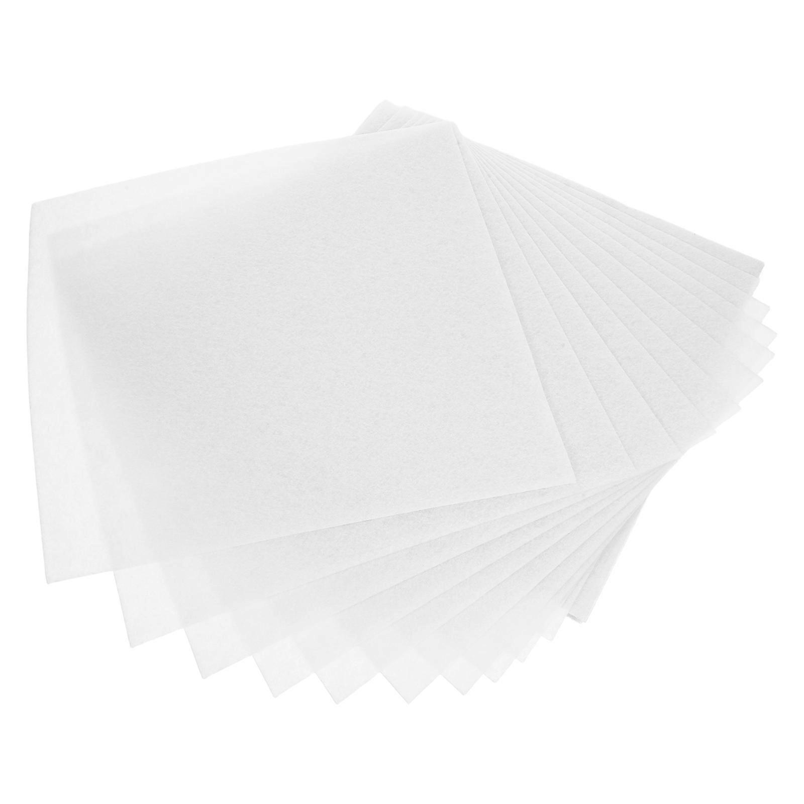 White Felt Sheets Craft Fabric for DIY Projects 100Pcs Soft Crafting Material