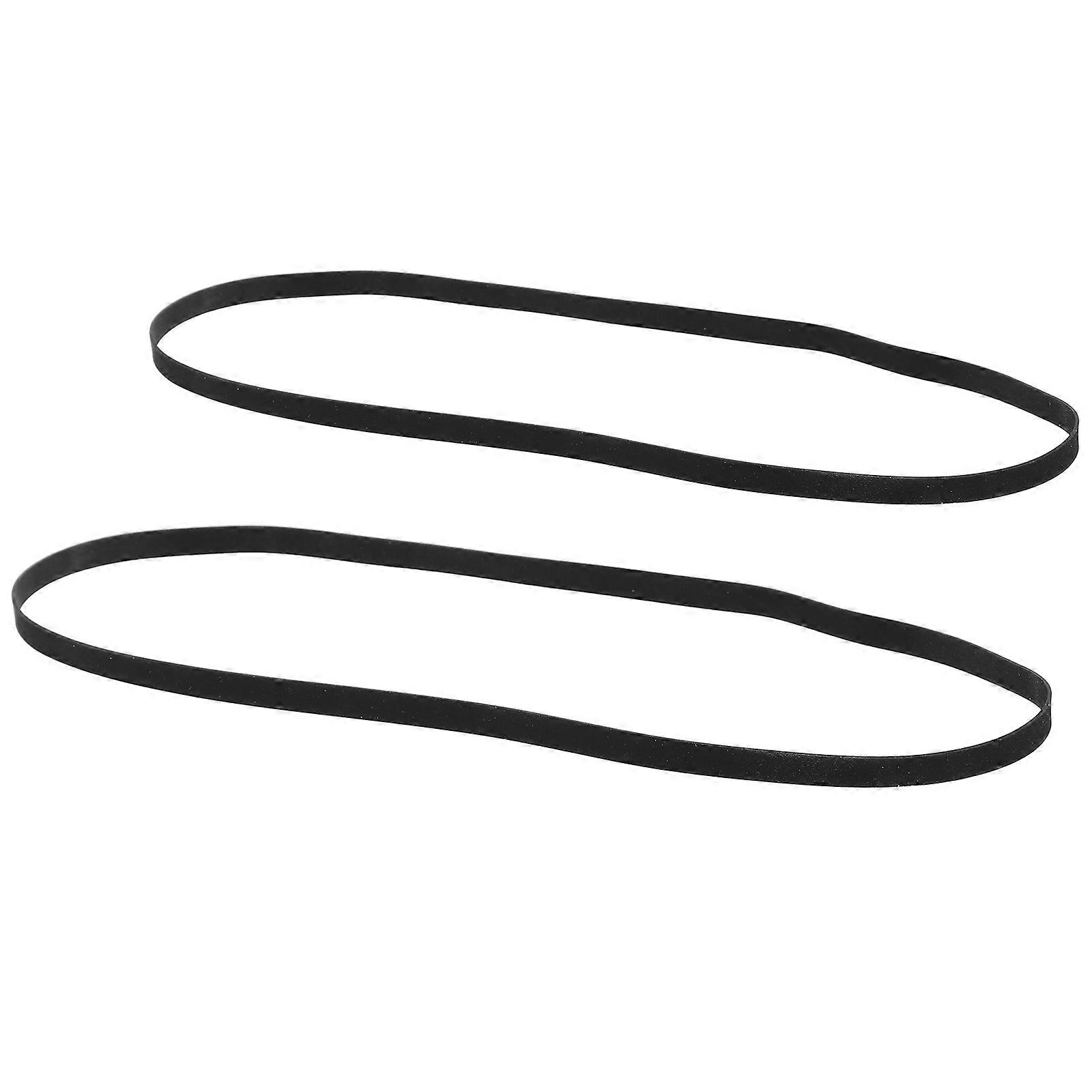 Black Rubber Turntable Belt Replacement for Recorder 2Pcs Durable Drive Belts