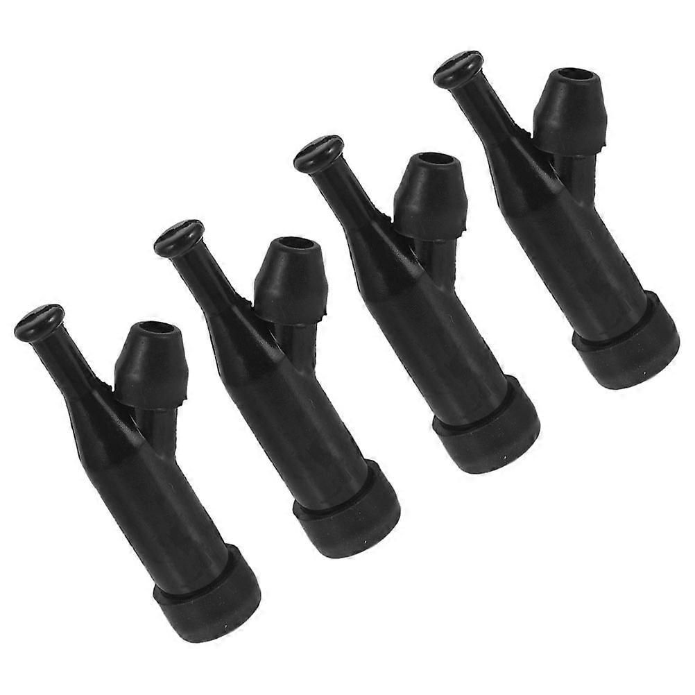 Spark Plug Cap Set for High Voltage Generator Ignition System 4Pcs Black