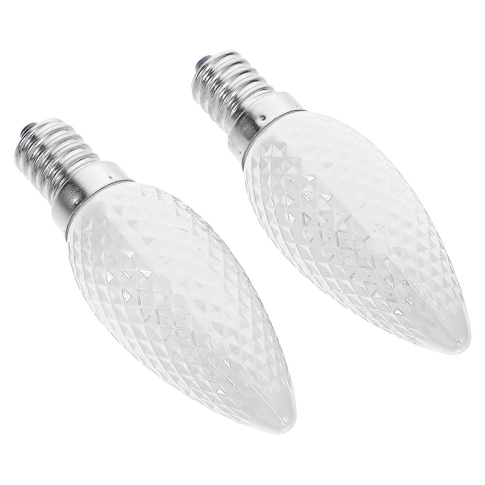 LED Electric Candle Bulb for Decoration 2Pcs E14 Colored Candelabra