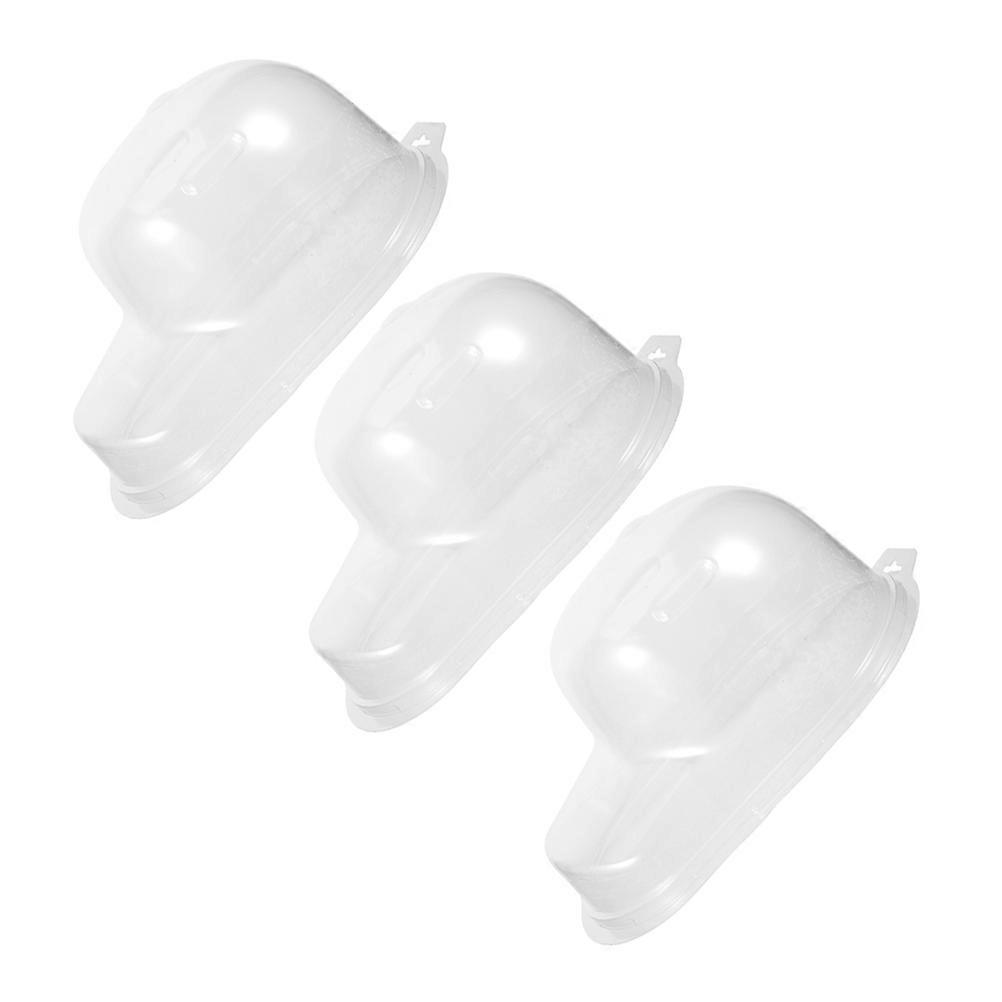 Duckbill Hat Box 3Pcs Plastic Baseball Cap Display Case for Storage