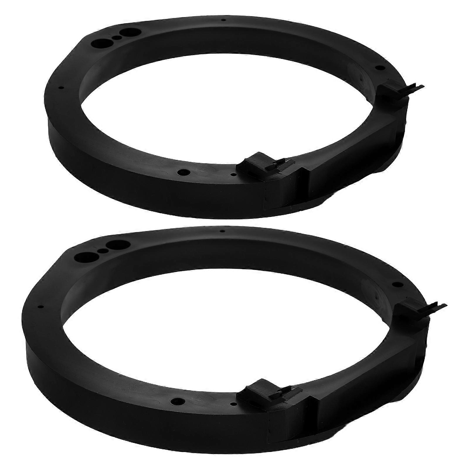 Universal Car Audio Speaker Mounting Spacer Rings 1Pair Black Plastic