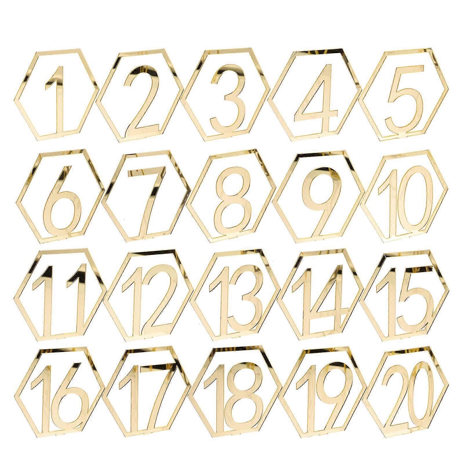 Acrylic Wedding Table Numbers for Reception Decoration 80Pcs