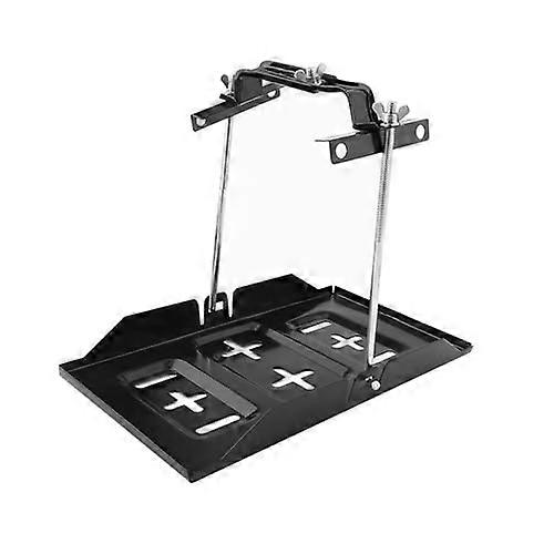 Universal Battery Tray and Adjustable Hold Down Clamp for Car and Boat, Durable Metal Mount Kit
