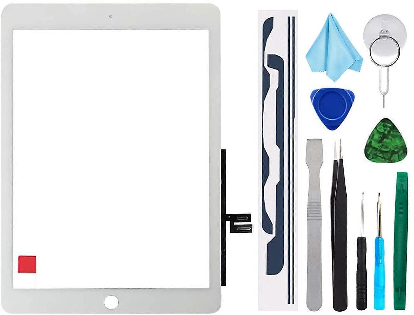 Screen Replacement for iPad 10.2 7th 8th Gen A2197 A2270 with Adhesive Kit No Home Button White