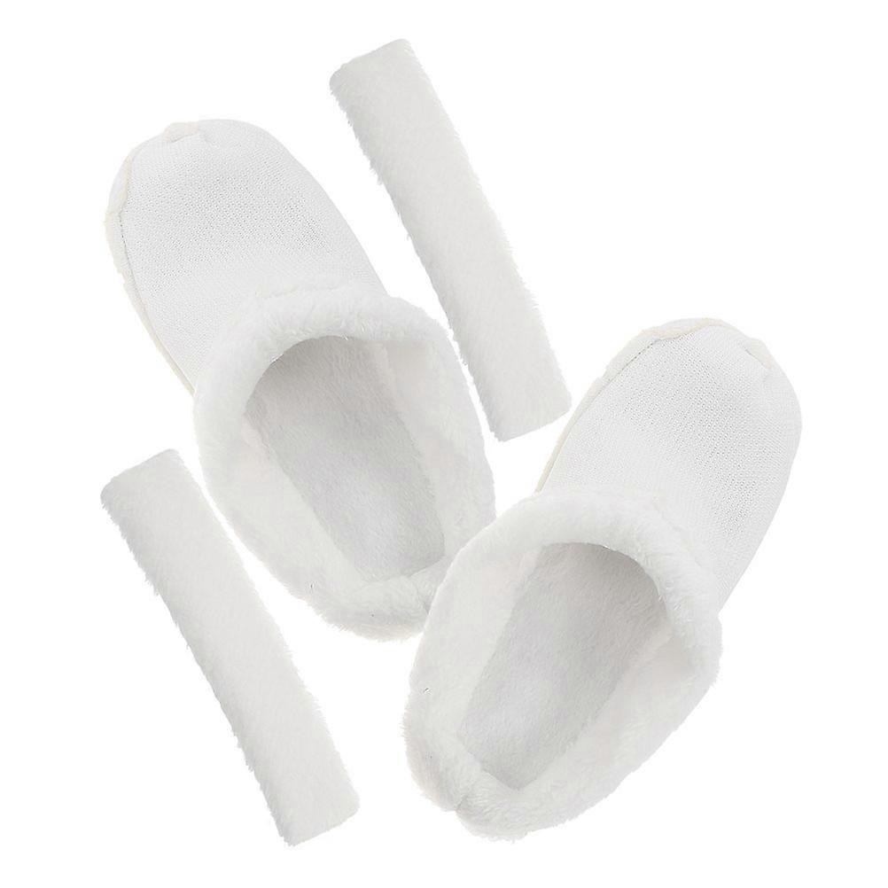 White Plush Clog Liners for Winter Removable Warm Cotton Liner 2Pairs