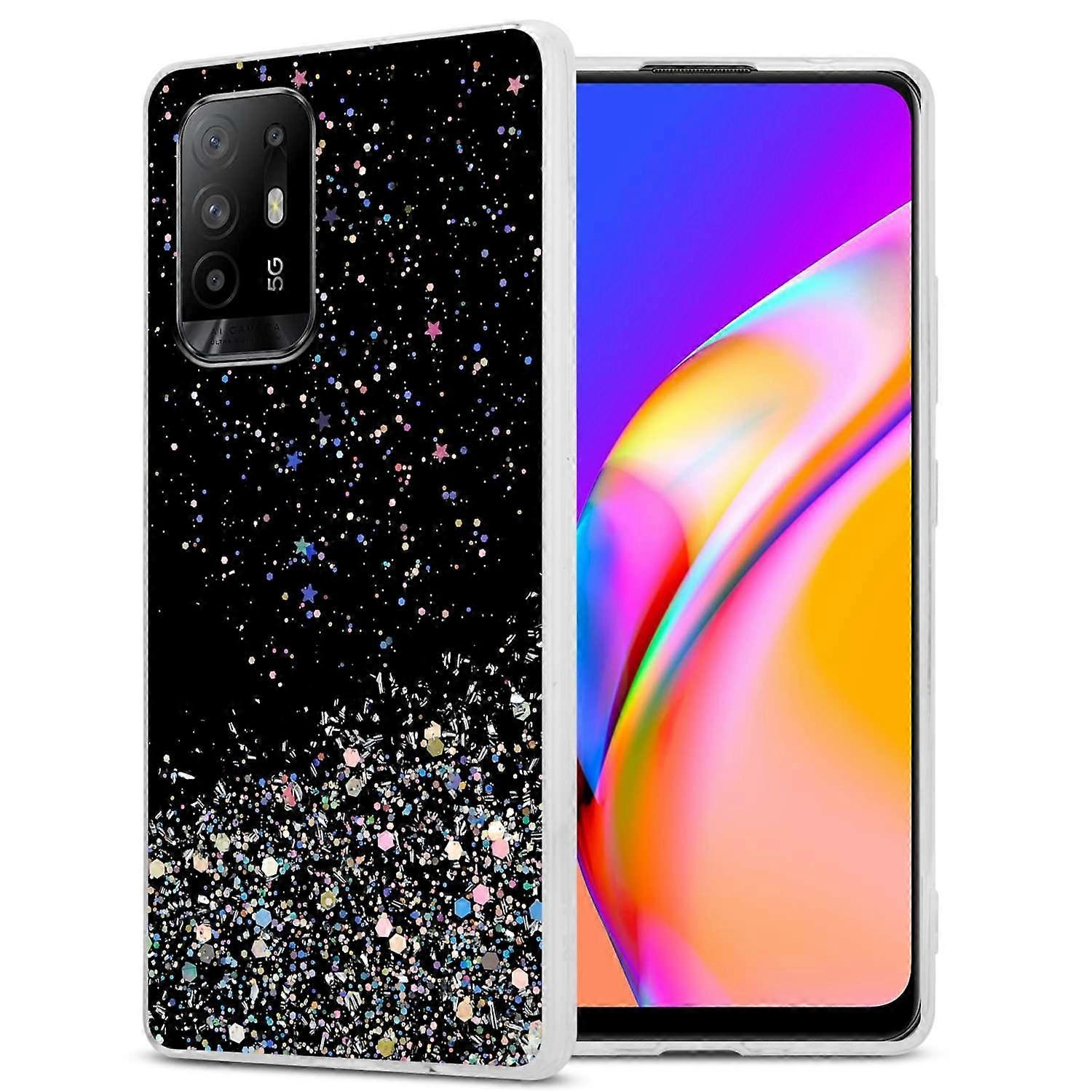Case Oppo A94 5G Protective Case TPU - Transparent with Glitter
