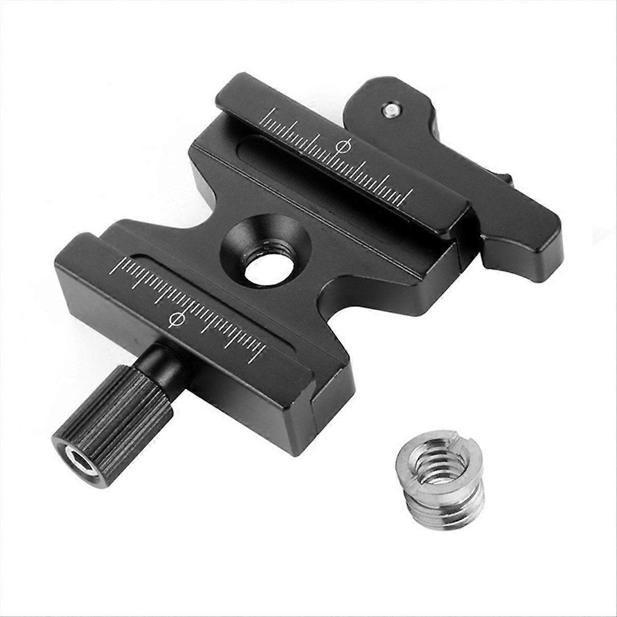 -50LS Double Lock Mounting Plate Camera Clamp Quick Release Plate Clamp Adjustable Knob Adapter for Tripod Ball Head