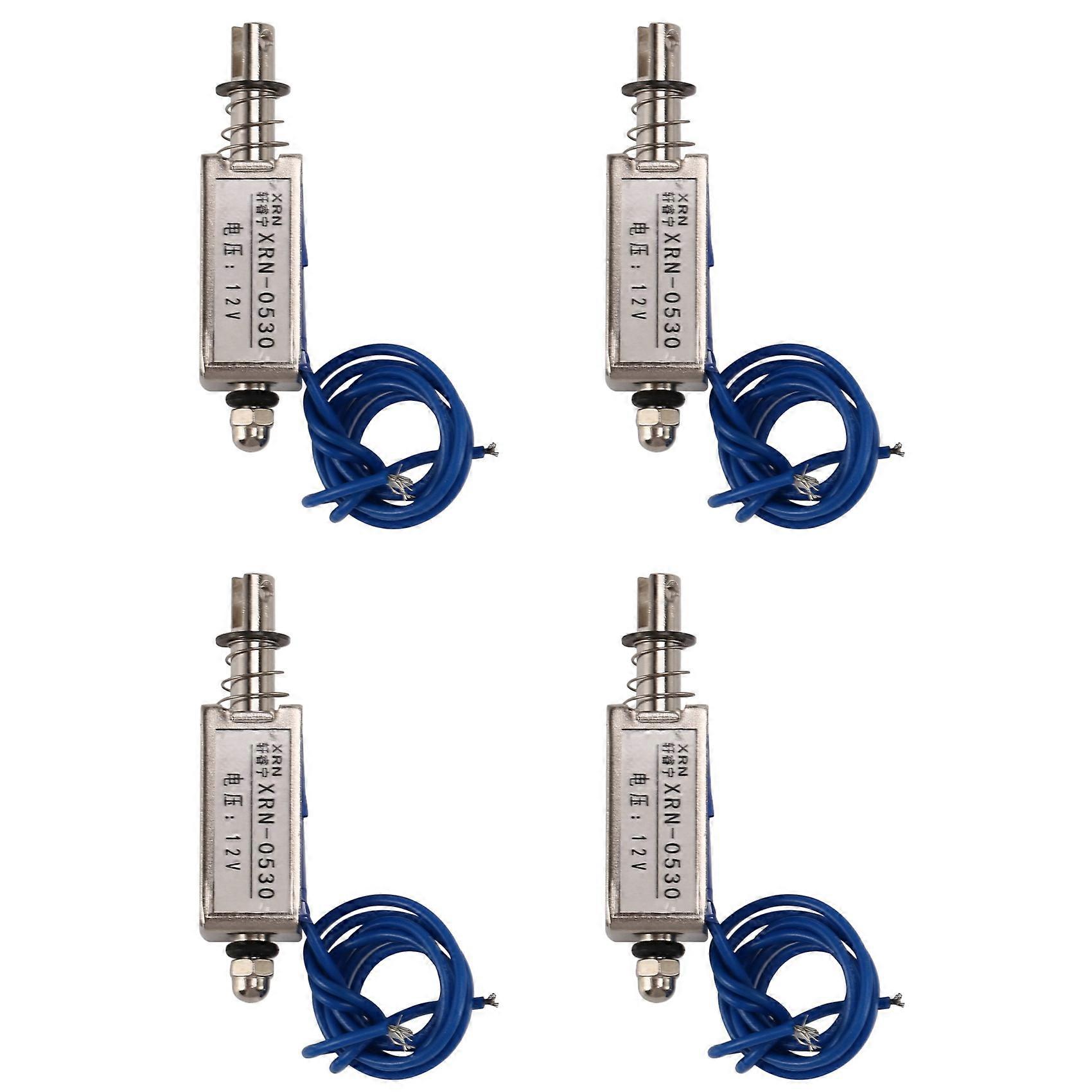 4X Solenoid Electric Solenoid Type Push / Pull 10 mm DC 12 V 2.1 Kg Force