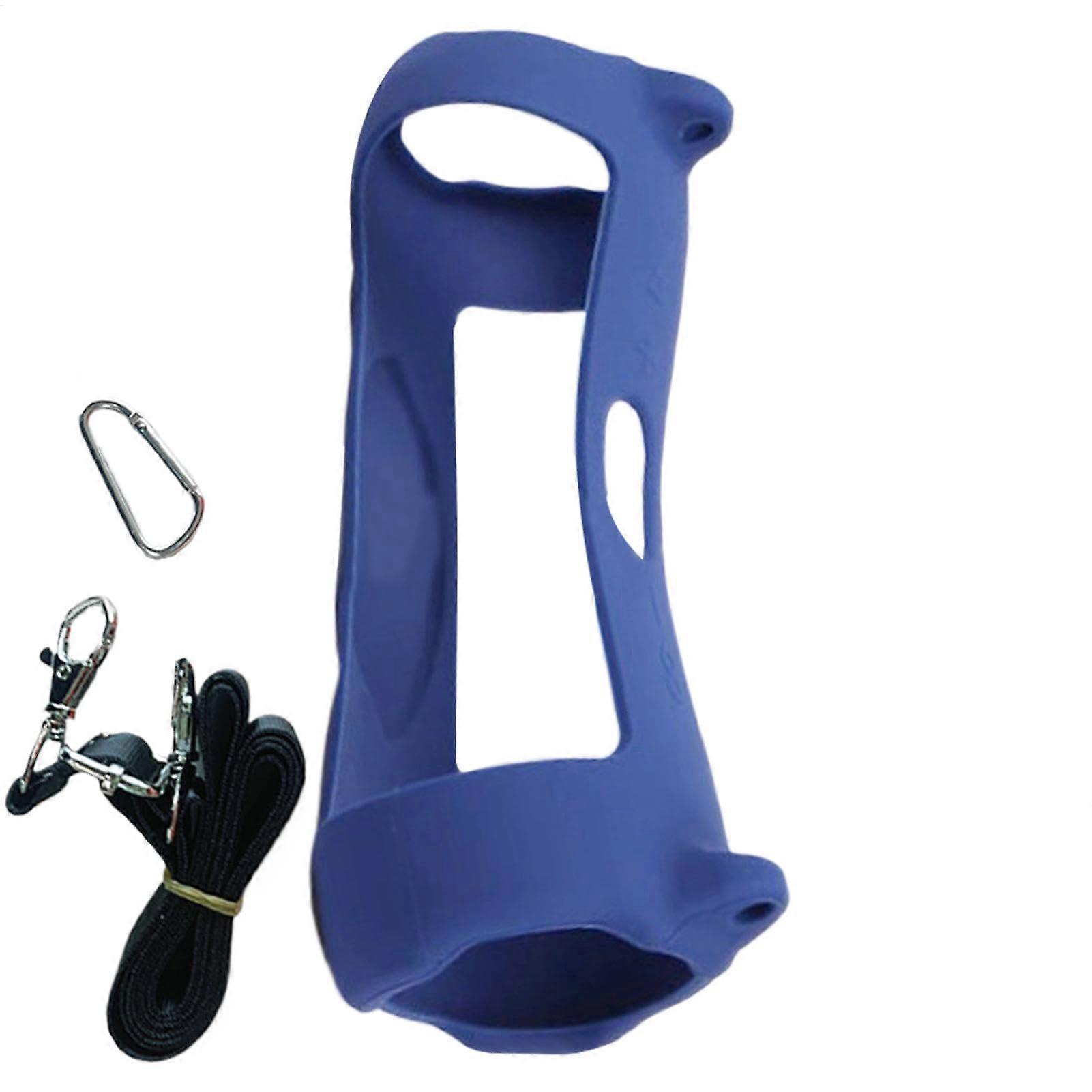 Portable Speaker Case  Silicone Sleeve, Carabiner Strap, Golf Cart Railing And Bike Compatible, Dark Blue