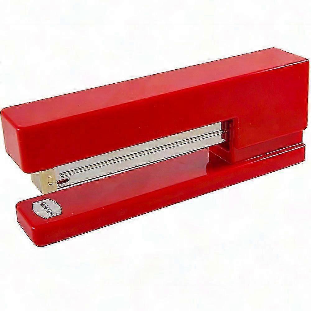 Red Modern Desk Stapler for Office & School Use - Paper Stapler