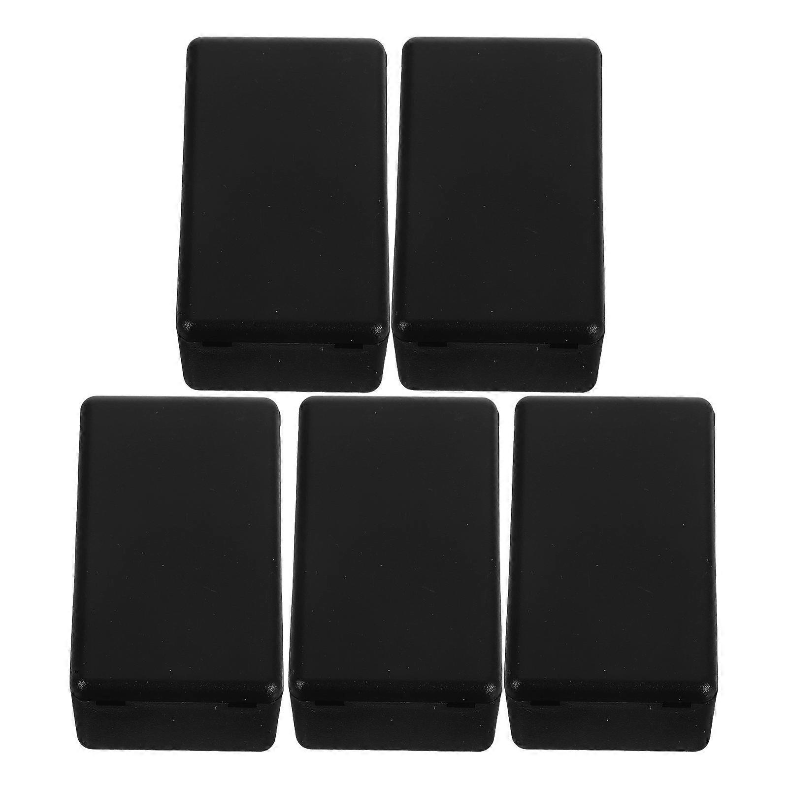 Black Plastic Junction Box for Outdoor Project Enclosure 5Pcs Waterproof Electrical Case