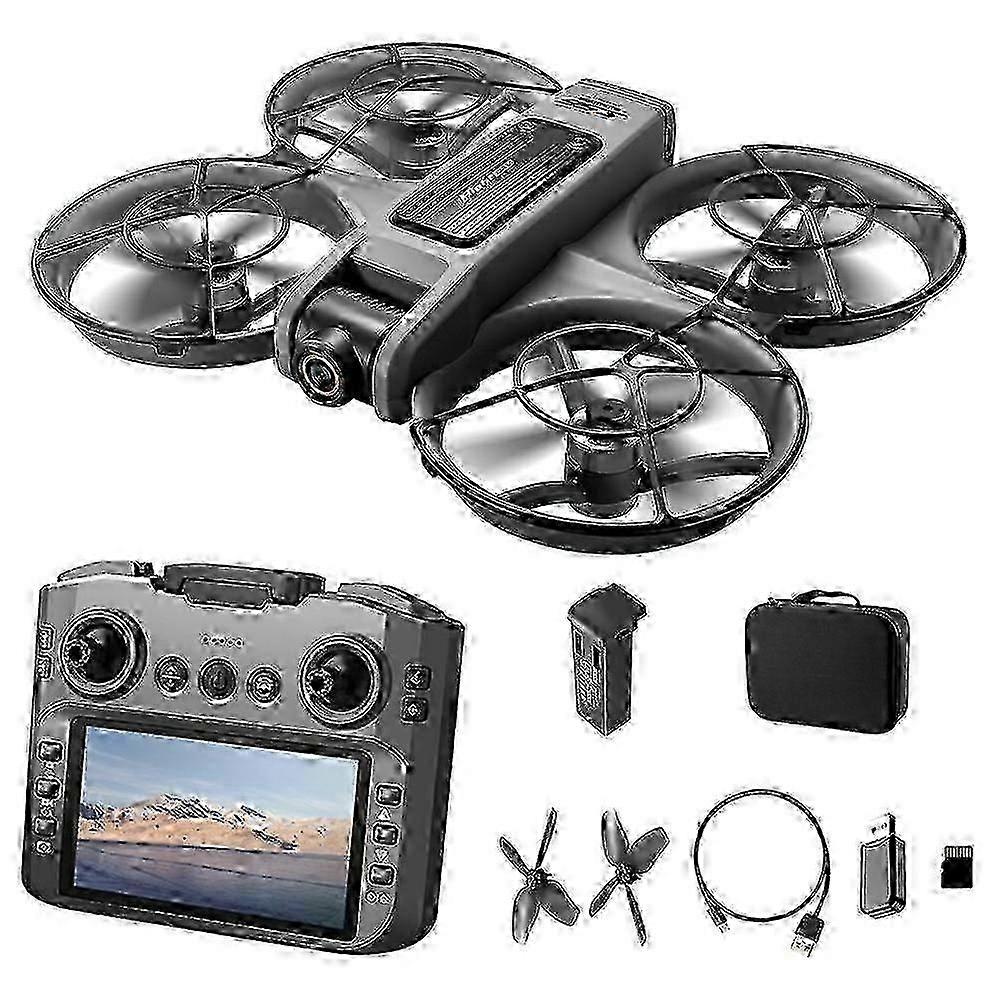 S156 Brushless RC Drone HD Camera Optical Flow Positioning RC Aircraft with Screen Controller, Singl