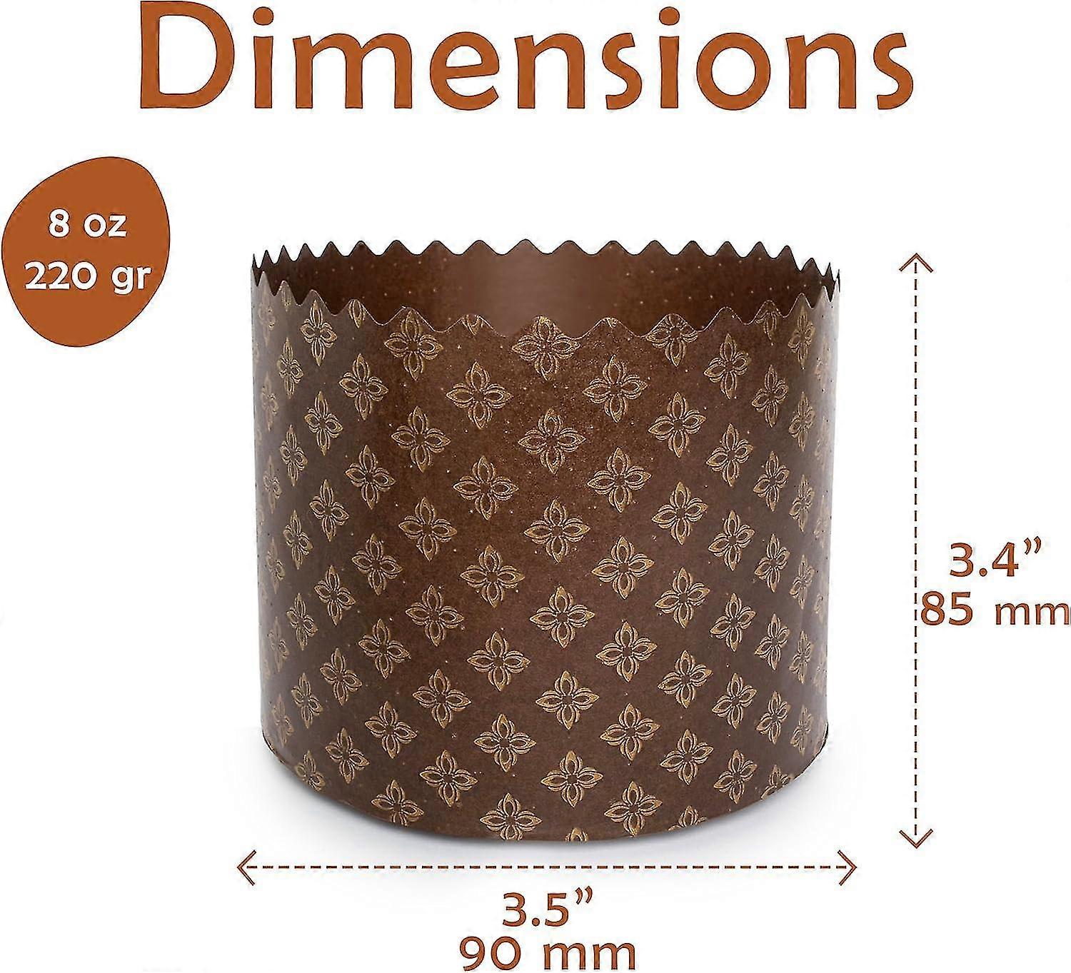 Brown Panettone former 25 stykker