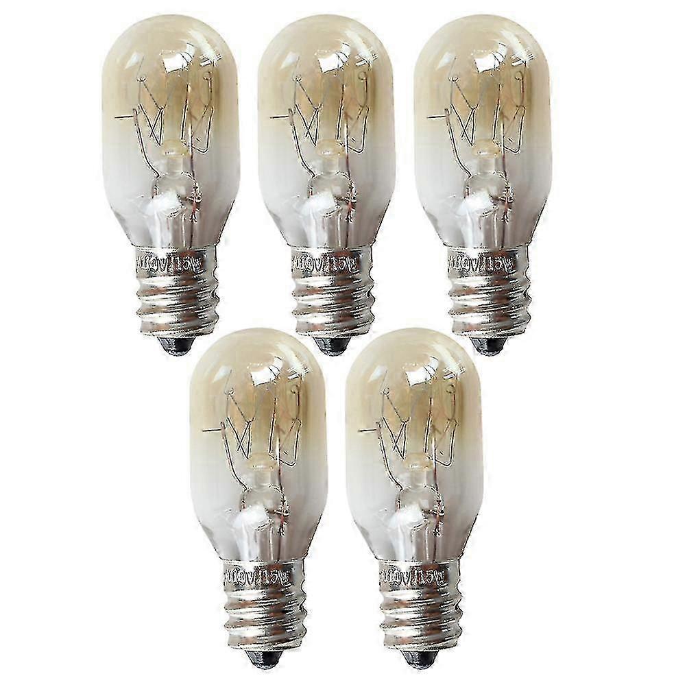 5PCS E12 15W Microwave Light Replacement Oven Heat-resistant Lamp Bulb