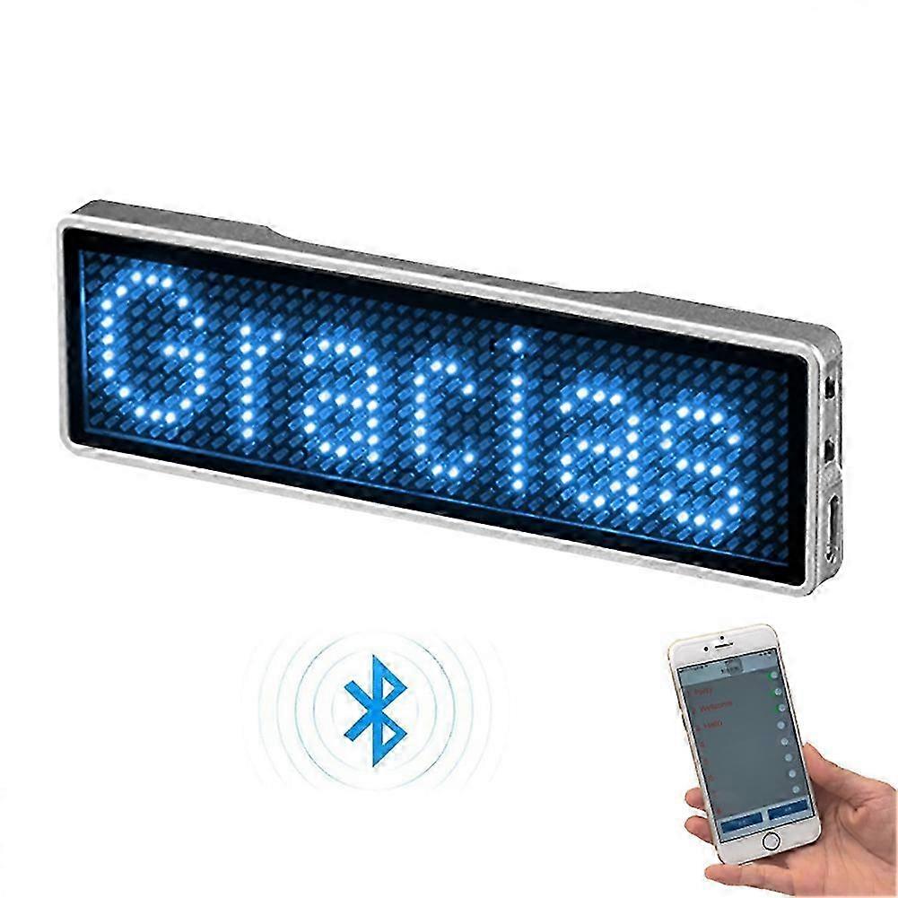 bluetooth Programmable Digital LED Scrolling Name Message Tag Badge Sign tool  red