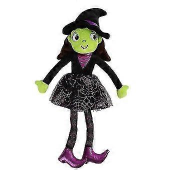 Boneca de pelúcia bruxa para o Halloween de 2025, fofa, ideal para decoração e presente de feriado. Acabamento impecável.