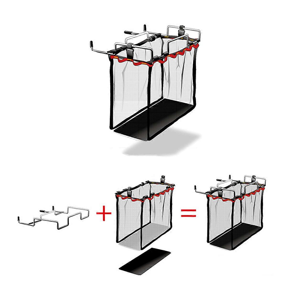 Folding Table Net Bag Storage Net Bag Rectangular Shape For Camping Kitchen Use Black Color 1Pcs