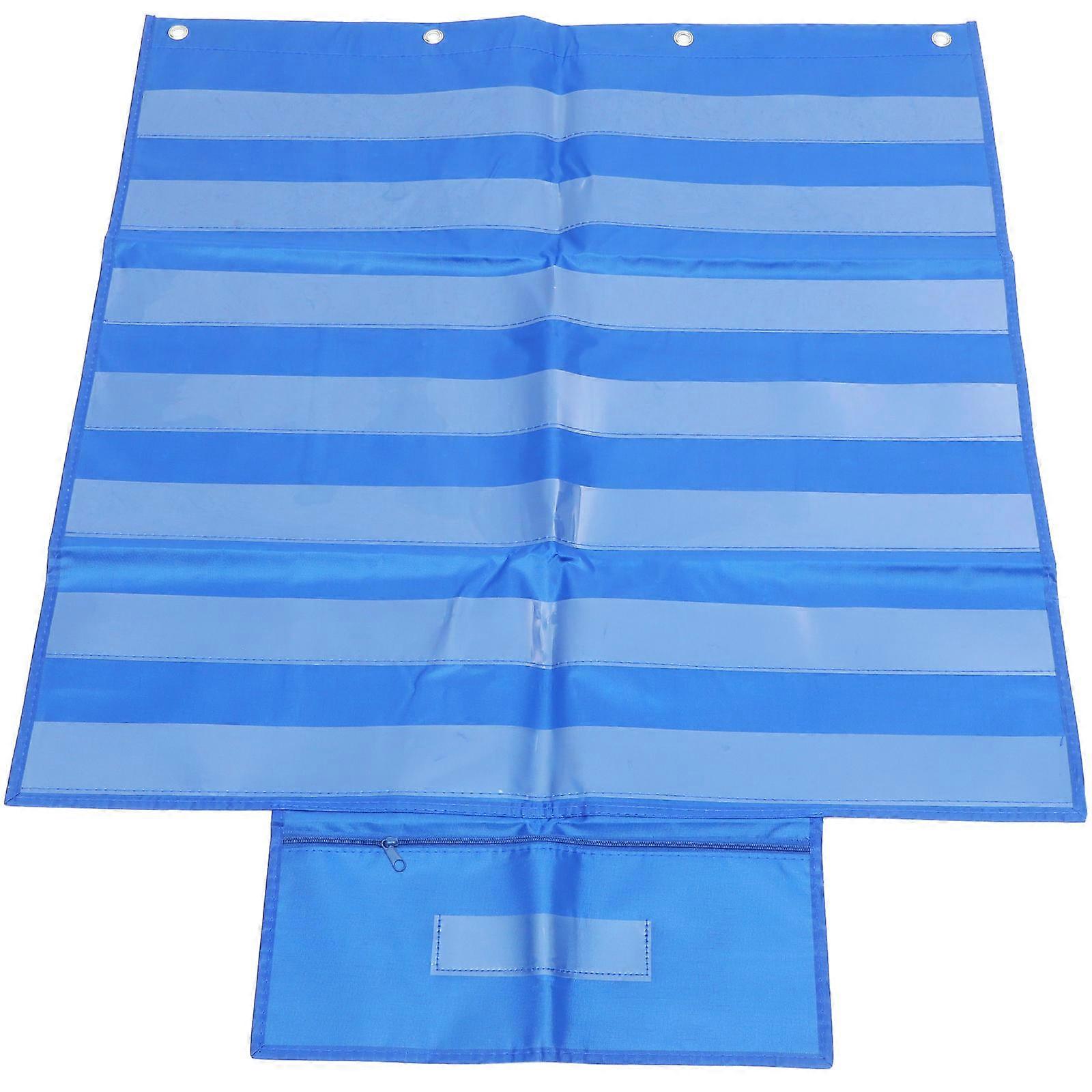 Standard Pocket Chart Word Cards for Classroom Blue Polyester PVC