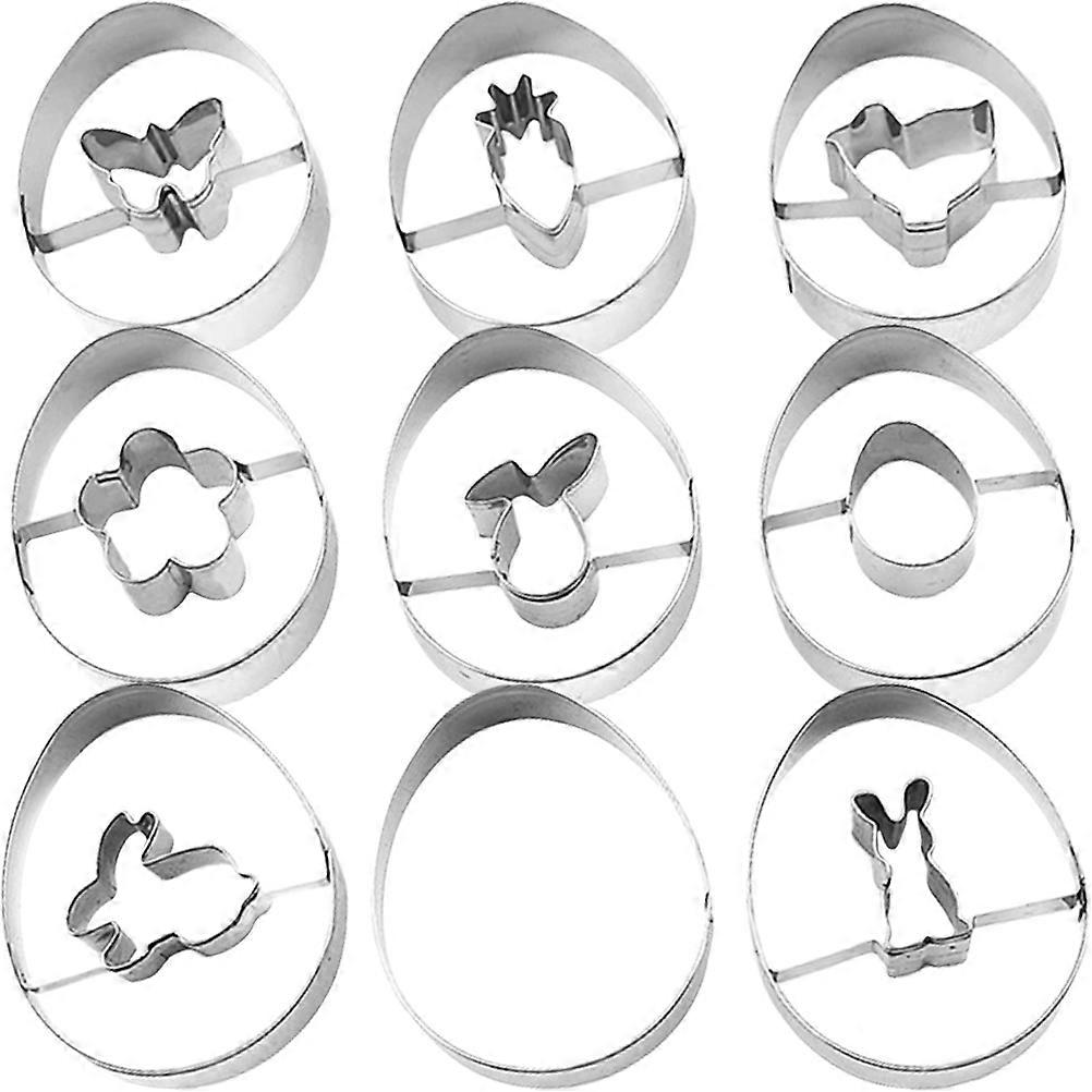 Easter Cookie Cutters Stainless Steel Egg Shaped Cookie Baking Mold 36Pcs
