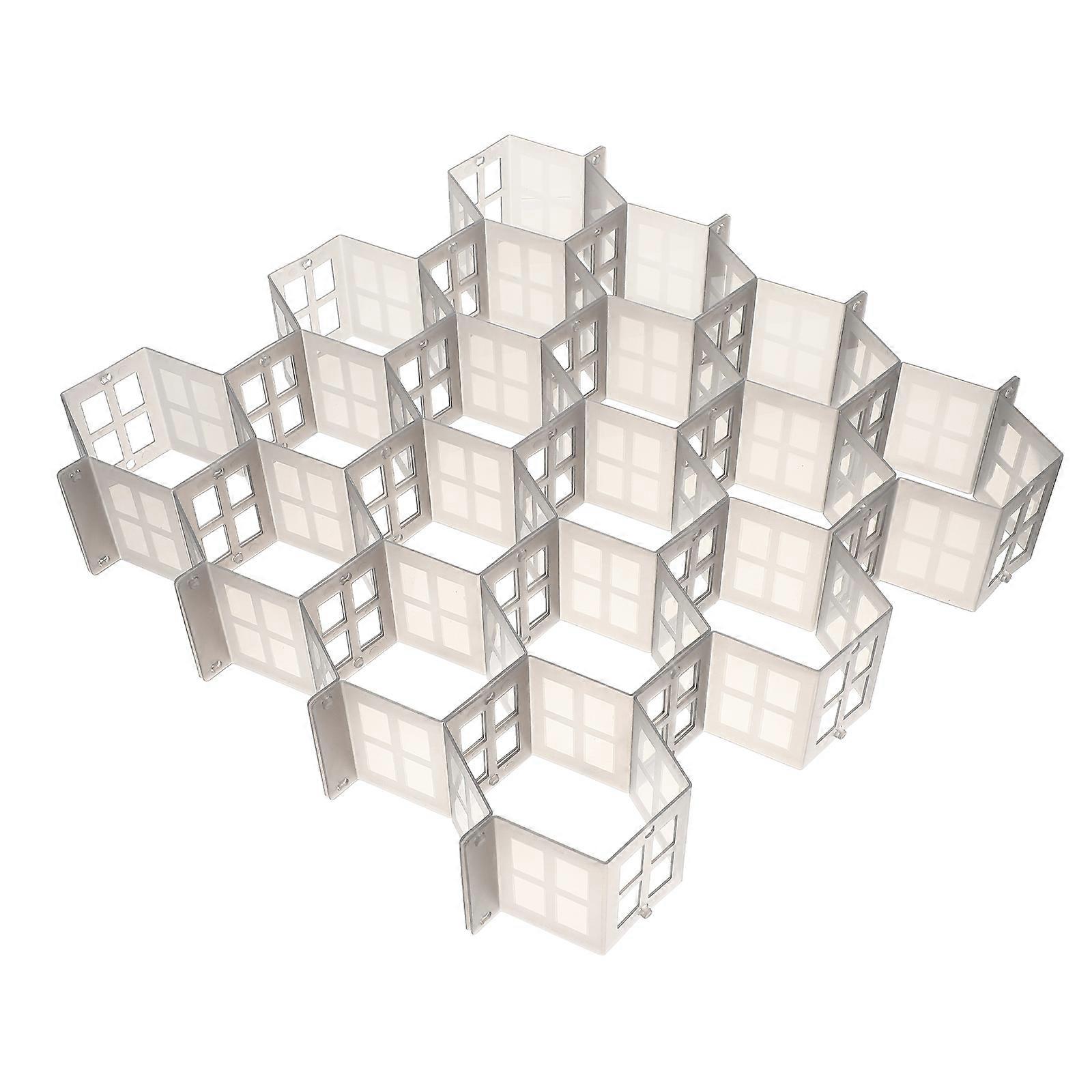 Honeycomb Drawer Organizer Plastic for Drawer Organizing 1Set Black