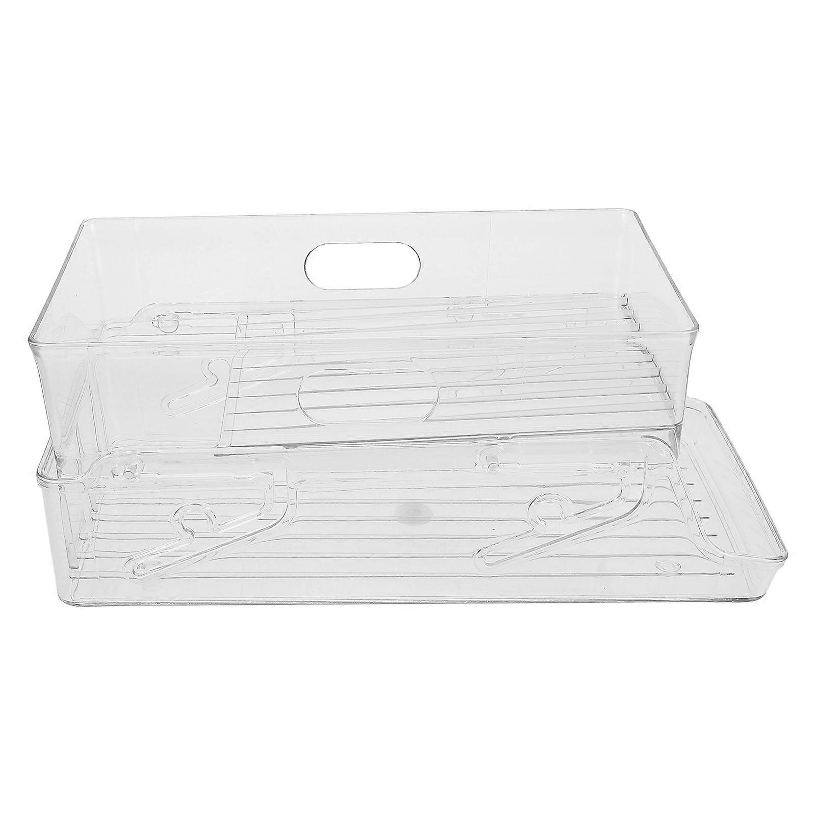 Beverage Can Holder Transparent Container 2Pcs for Refrigerator Storage