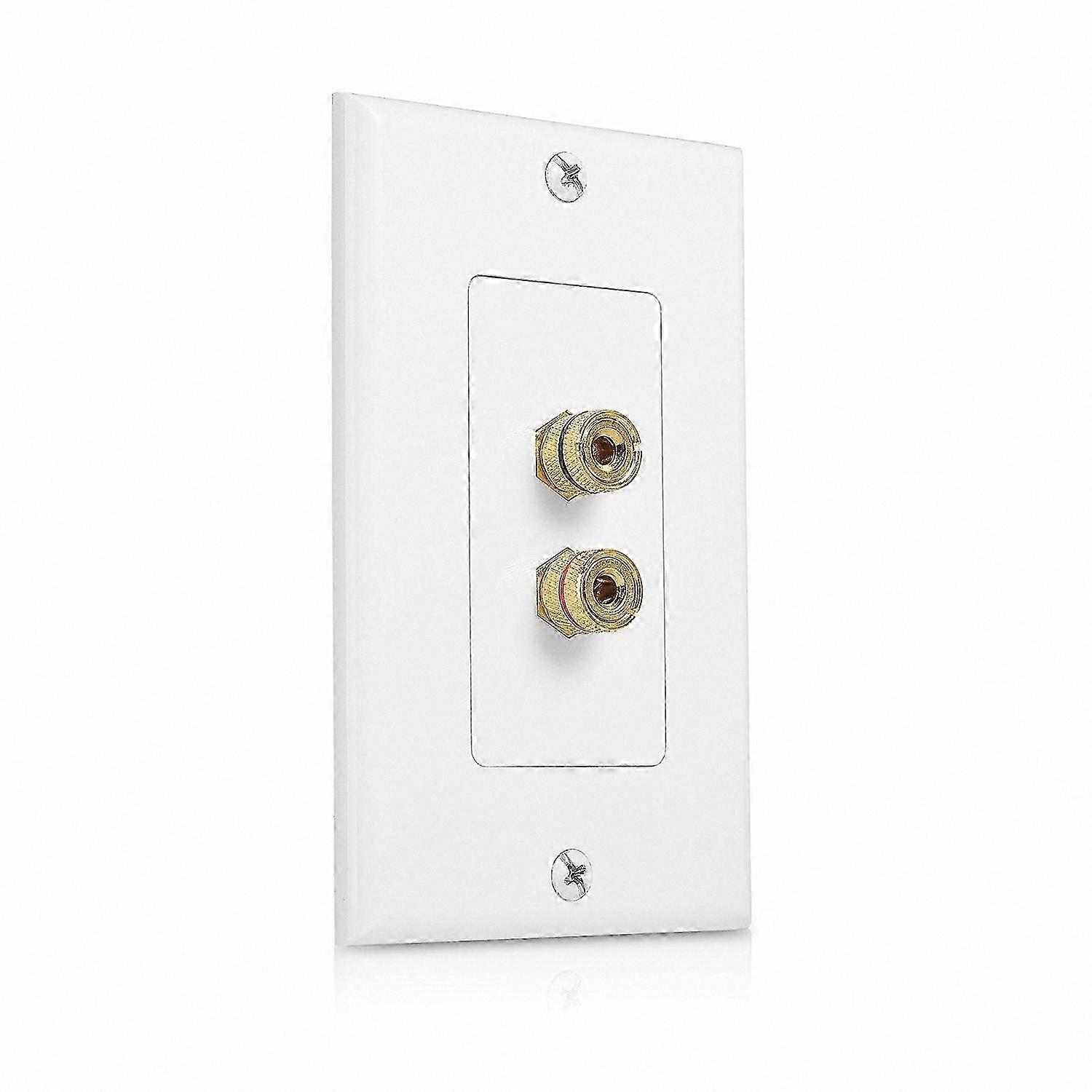 Wall Plate for 2-Post Speaker Audio Panel, Home Theater-Compatible Connection Solution