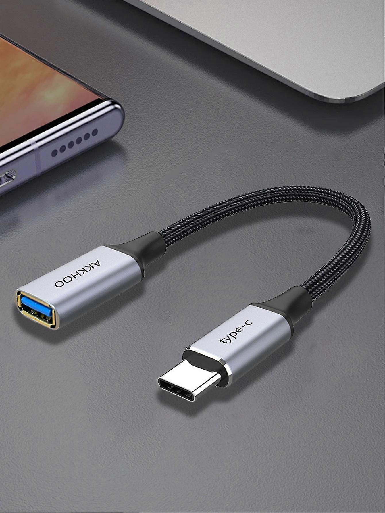Type-c to USB data cable, aluminum alloy casing, sturdy and durable, using upgraded nylon weaving, suitable for various devices