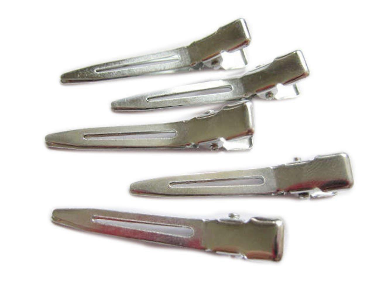 Silver Alligator Clips 45mm Bulk 200 Pack for Crafts and Fabric with Secure Grip