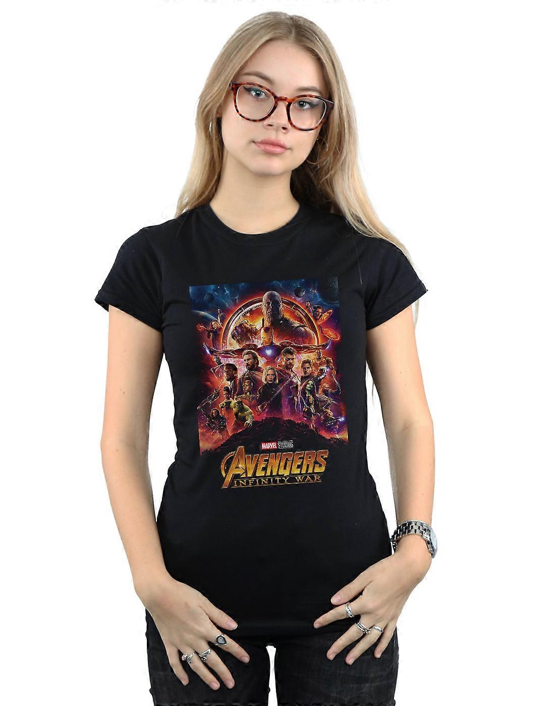 Marvel Women's Avengers Infinity War Poster Camiseta