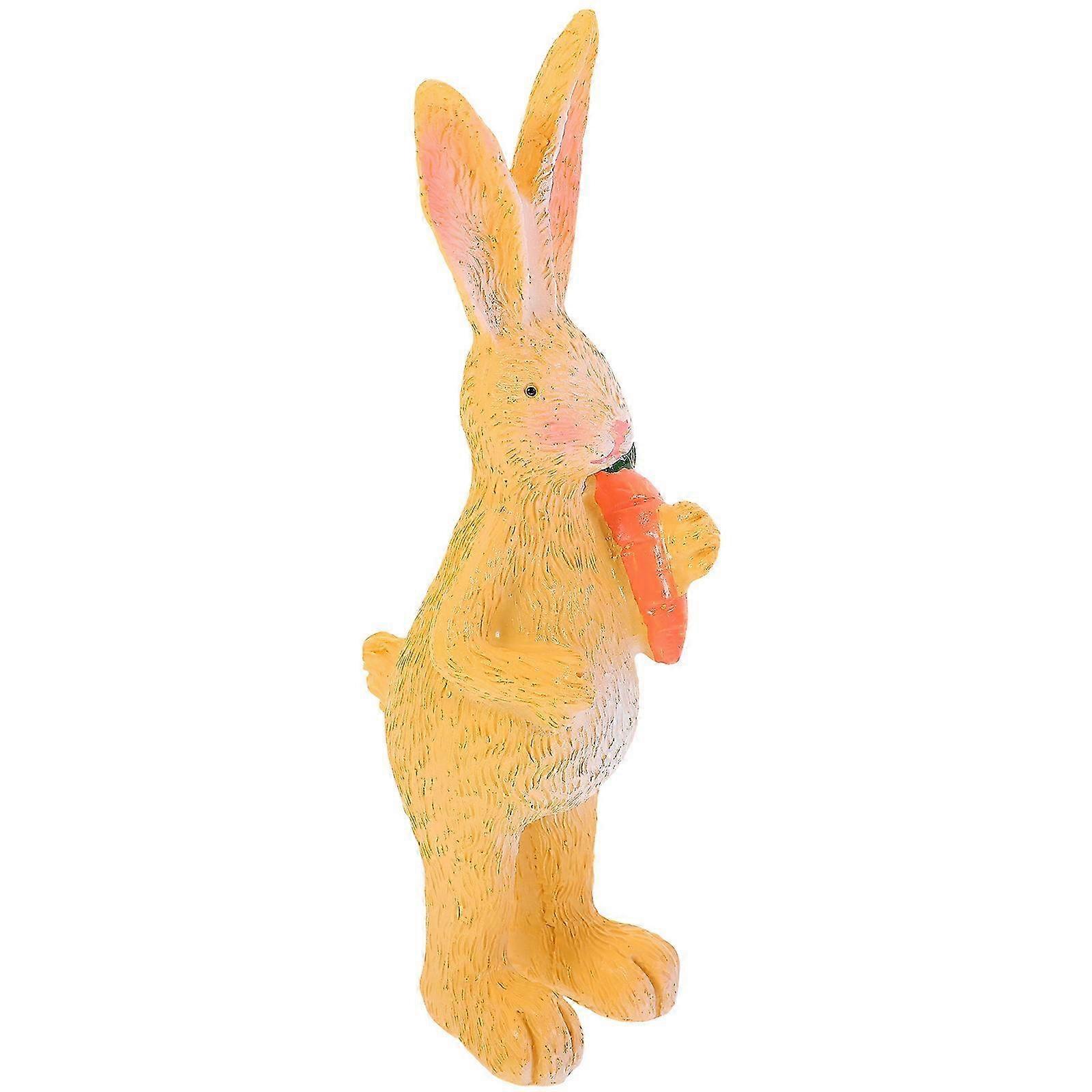 2026 Suitable Easter Bunny Statue Resin Decoration for Easter Celebration 2Pcs