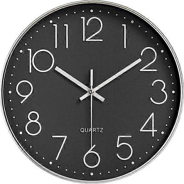 Wall clock, large dial with clear reading, 30cm diameter, home and school clock