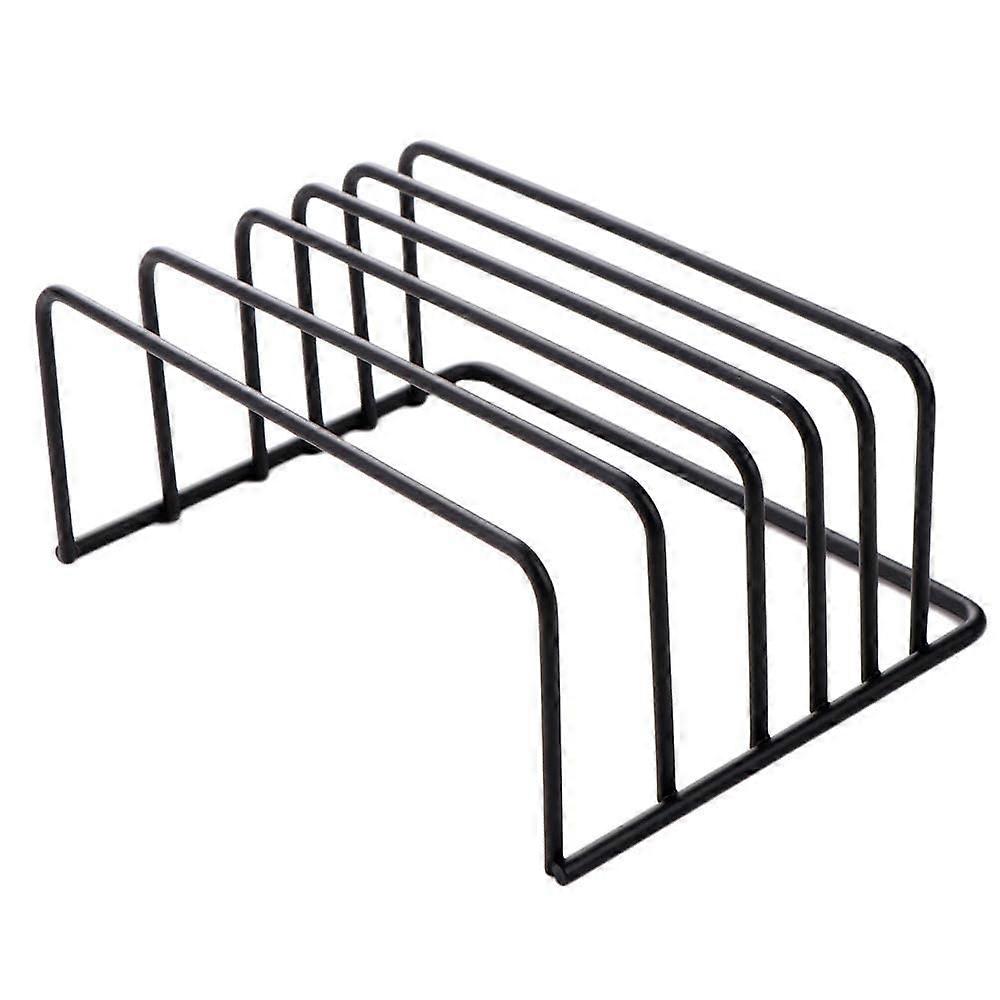 FiveLayer Pot Lid Organizer and Cutting Board Holder, SpaceSaving Iron Kitchen Storage Rack