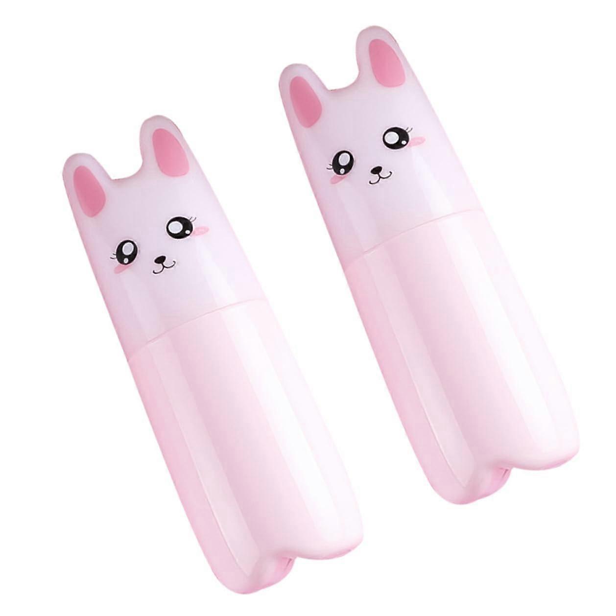 2pcs Pink Cat Travel Spray Bottle Set, Mini Refillable Perfume Atomizer with Leakproof Fine Mist