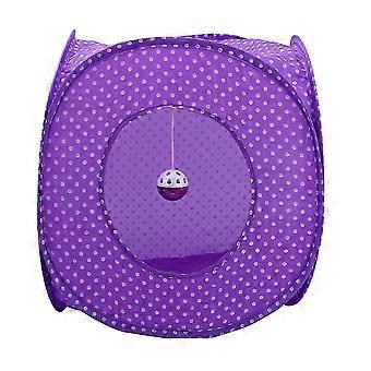 Collapsible and Foldable Cat Tunnel Polka Dot Tent Portable Toy for Kittens Puppies and Small Pets