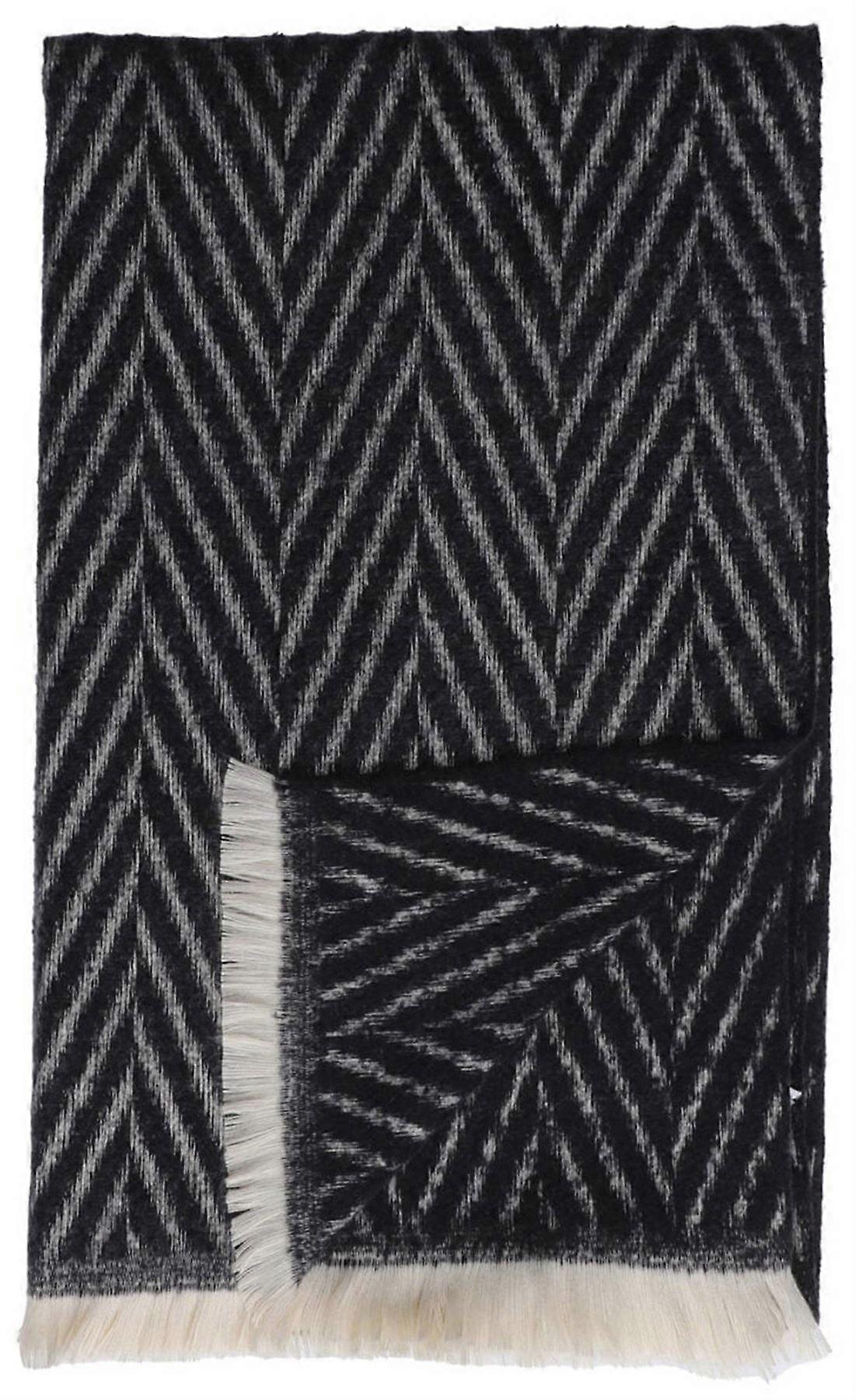 Zelly Chevron Scarf - Black/Cream