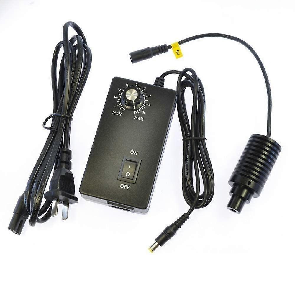 LED Microscope Light 8mm Coaxial Illuminator 3W 6500K Cool White with Control Box