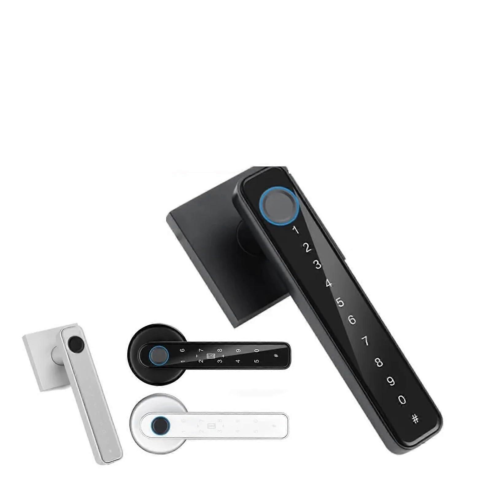 Biometric Fingerprint Smart Door Lock with App Control, Keyless Entry, Password Access, Silver B