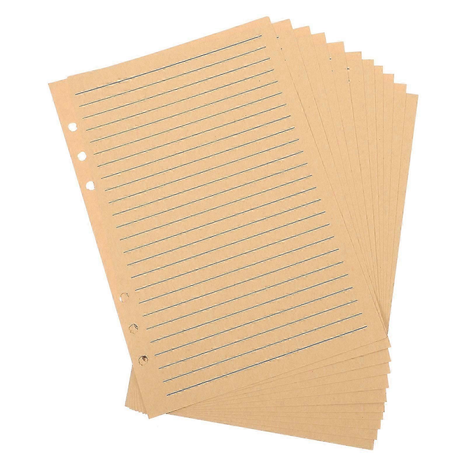 Refillable A5 Notebook Insert with 80 Sheets College Ruled Paper for Journaling