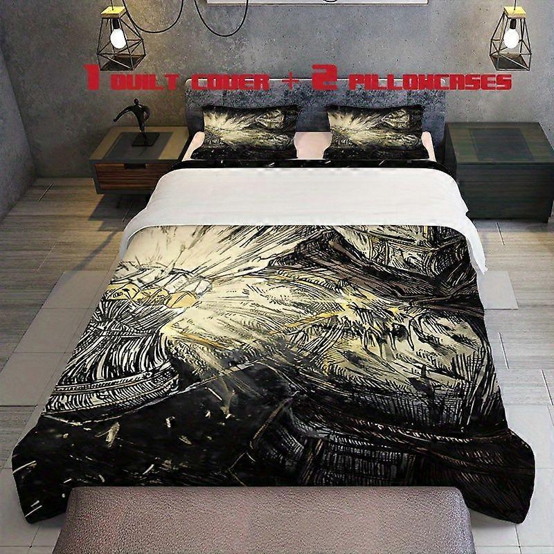 3pcs Set Bedding 1 Comforter Cover + 2 Pillowcases