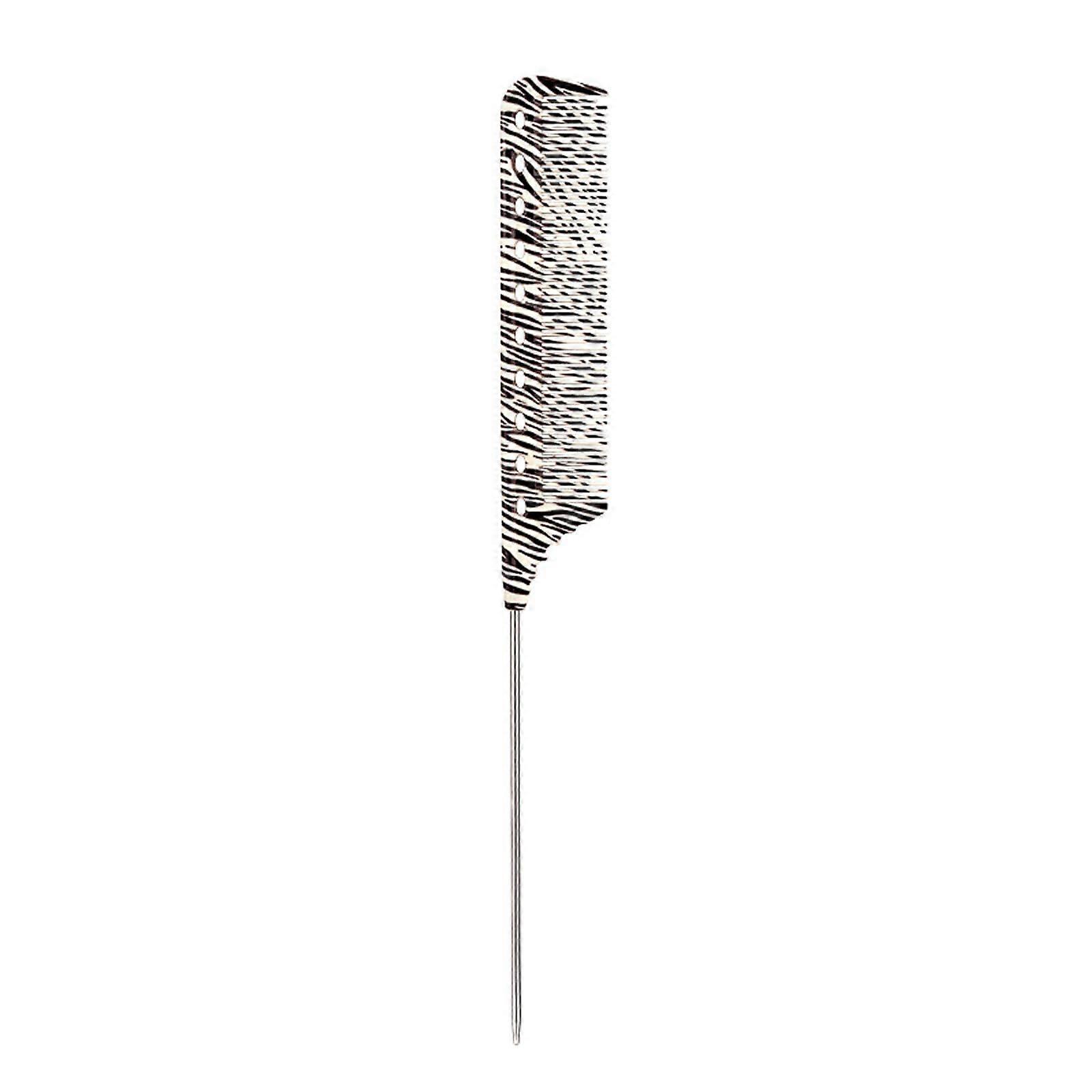 Rat Tail Comb with Metal Pin for Precise Sectioning, Fine Tooth Teasing Comb for Salon Stylists