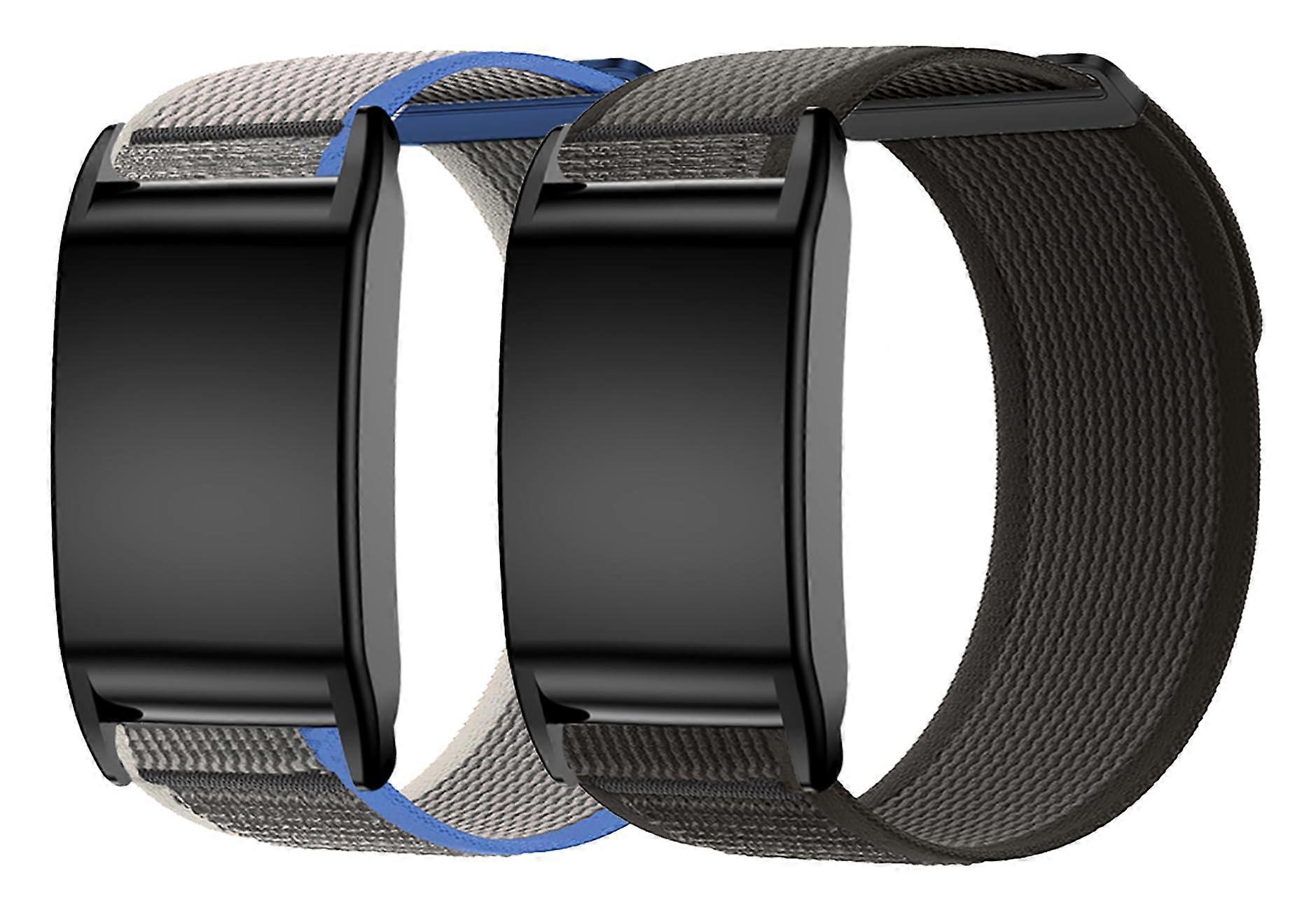 Nylon Sport Loop Strap 2 Pack Adjustable Breathable QuickDry Replacement for WHOOP 4.0 Band