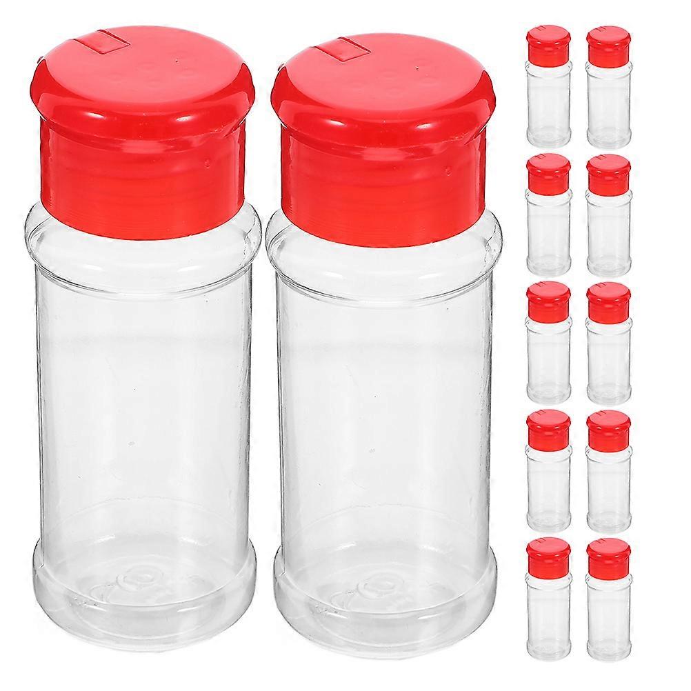 Plastic Seasoning Containers Multi Functional Condiment Dispenser for Kitchen 12Pcs